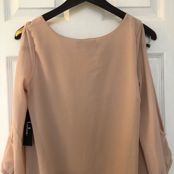 Lulu’s split sleeve mini dress, blush pink, extra small - Picture 5 of 5